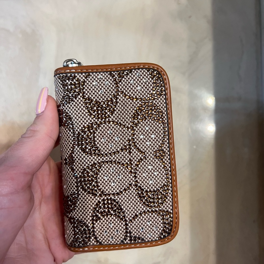 Brown and Tan Patterned Wallet